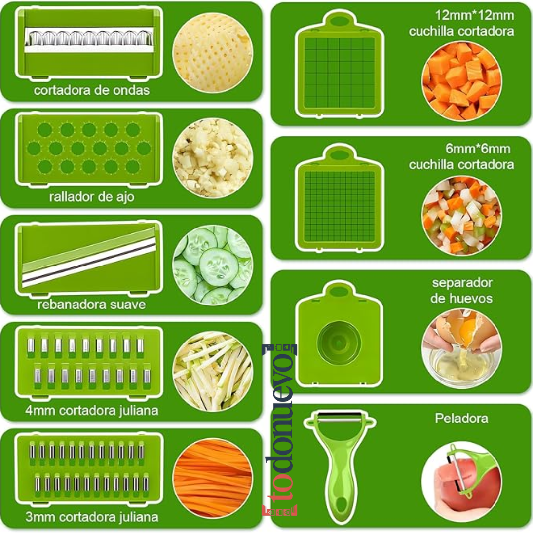 Cortador Multifuncional De Verduras 12 en 1