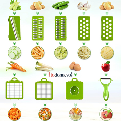 Cortador Multifuncional De Verduras 12 en 1
